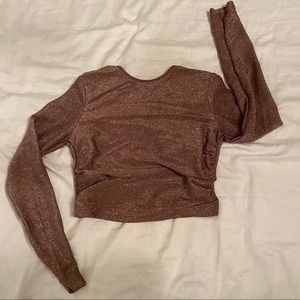 Glitter Party Going Out Crop Top